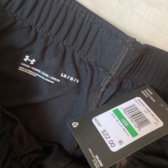 Under Armor Women's UA Play Up 2.0 Shorts Blk Large NWT in packaging - Picture 8 of 9